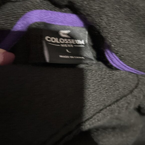 NEW Washington Huskies Colosseum Athletics Black Hoodie Sweater Men's L - Picture 8 of 10